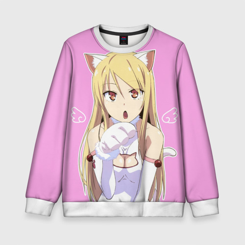 Детский свитшот 3D Shina Mashiro Neko - Nyan, цвет 3D печать