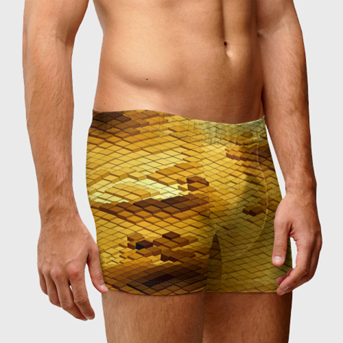 Мужские трусы 3D gold bricks, цвет 3D печать - фото 3