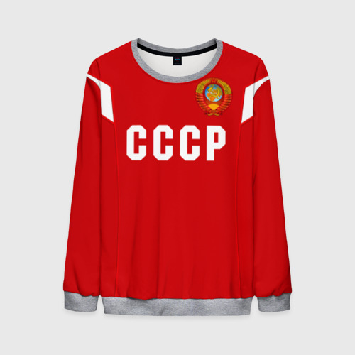 Мужской свитшот 3D Сборная СССР 1988, цвет меланж