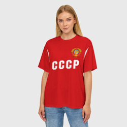 Женская футболка oversize 3D Сборная СССР 1988 - фото 2