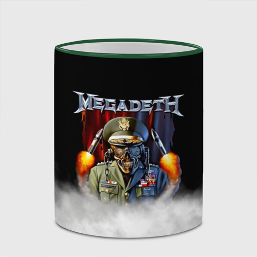 Кружка с полной запечаткой Megadeth, цвет Кант зеленый - фото 4