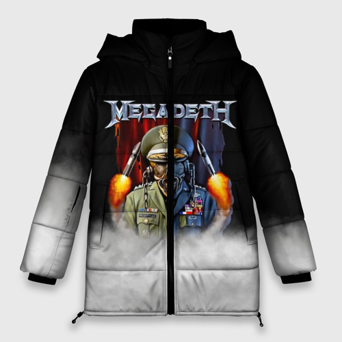 Женская зимняя куртка Oversize Megadeth, цвет черный
