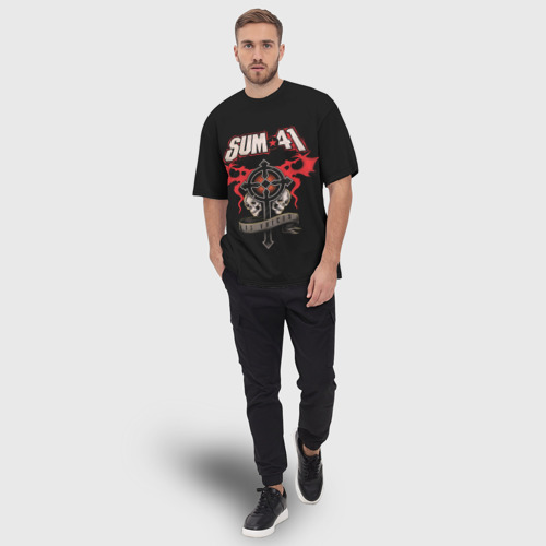 Мужская футболка oversize 3D Sum 41, цвет 3D печать - фото 5