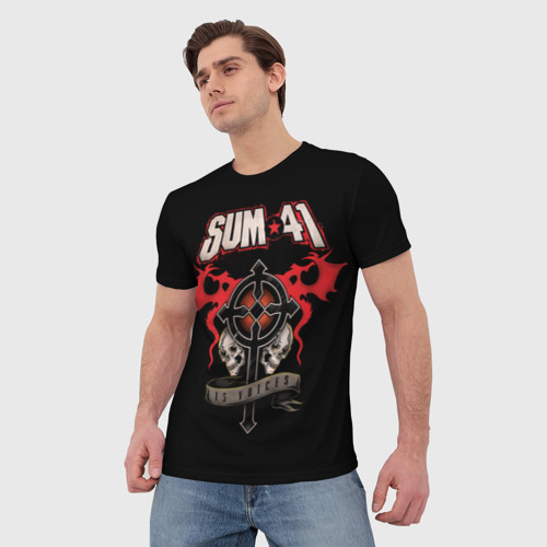 Мужская футболка 3D Sum 41, цвет 3D печать - фото 3