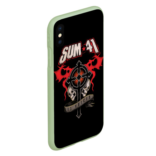 Чехол для iPhone XS Max матовый Sum 41, цвет салатовый - фото 3