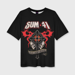 Женская футболка oversize 3D Sum 41