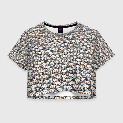 Женская футболка Crop-top 3D Reddit army Фото 01 Женская футболка Crop-top 3D Reddit army Фото 01