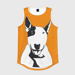 Мужская спортивная майка 3D Солнечнй бультерьер