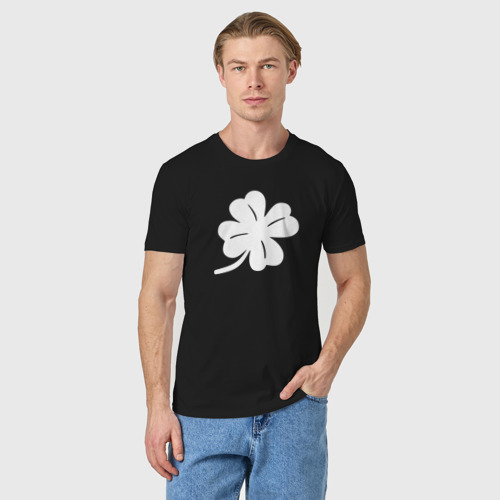 Мужская футболка хлопок Клевер, цвет черный - фото 3