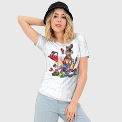 Женская футболка 3D Slim Марио - фото 2