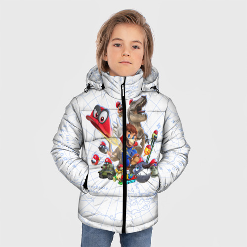 Зимняя куртка для мальчиков 3D Марио, цвет красный - фото 3