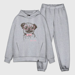 Мужской костюм oversize хлопок Hug a Pug