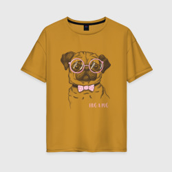 Женская футболка хлопок Oversize Hug a Pug