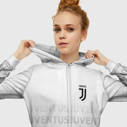 Женская толстовка 3D на молнии Juventus 2018 Original, цвет белый - фото 5