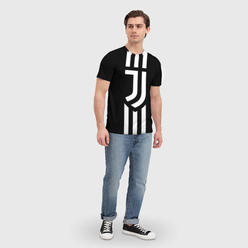 Мужская футболка 3D с принтом JUVENTUS SPORT, вид сбоку #3