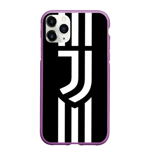 Чехол для iPhone 11 Pro Max матовый Juventus sport, цвет фиолетовый