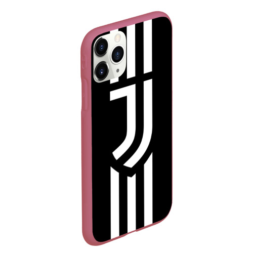 Чехол для iPhone 11 Pro Max матовый Juventus sport, цвет малиновый - фото 3