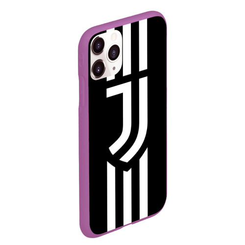 Чехол для iPhone 11 Pro Max матовый Juventus sport, цвет фиолетовый - фото 3