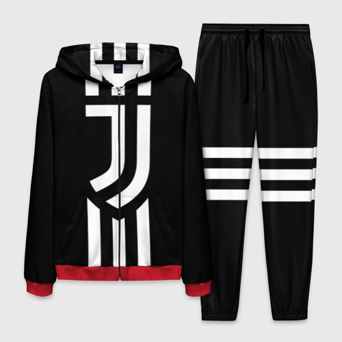 Мужской костюм 3D Juventus sport, цвет красный