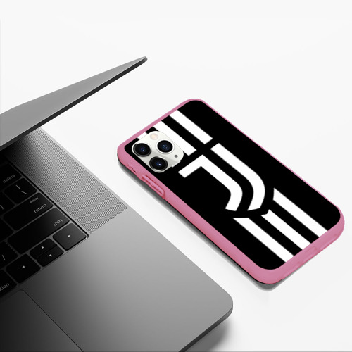 Чехол для iPhone 11 Pro Max матовый Juventus sport, цвет малиновый - фото 5