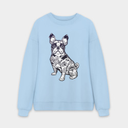 Мужской свитшот oversize без начеса хлопок Суровый бульдог