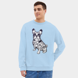 Мужской свитшот oversize без начеса хлопок Суровый бульдог - фото 2