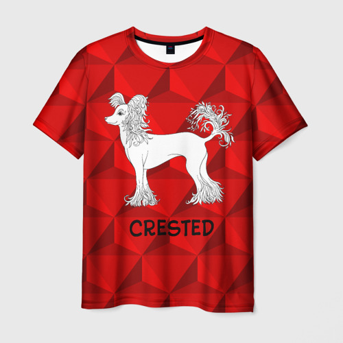 Мужская футболка 3D China dog CRESTED, цвет 3D печать