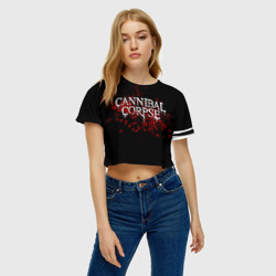 Женская футболка Crop-top 3D Cannibal Corpse - фото 2