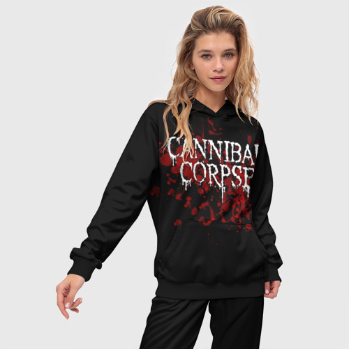 Женский костюм с толстовкой 3D Cannibal Corpse, цвет черный - фото 3