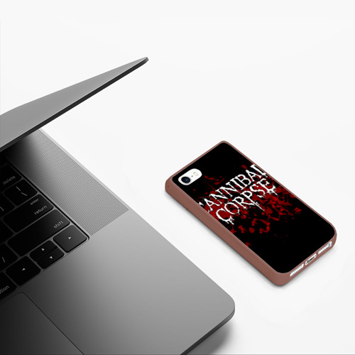 Чехол для iPhone 5/5S матовый Cannibal Corpse, цвет коричневый - фото 5