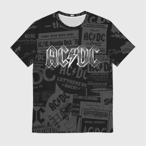 Мужская футболка 3D с принтом AC DC - album, вид спереди #2