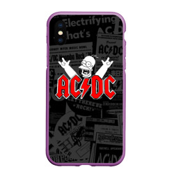 Чехол для iPhone XS Max матовый AC/DC