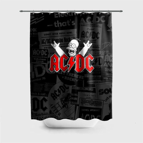 Штора 3D для ванной AC/DC