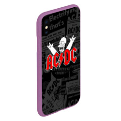 Чехол для iPhone XS Max матовый AC/DC - фото 2