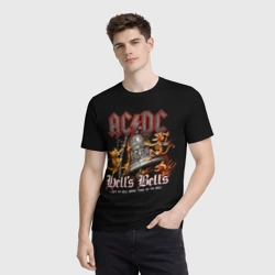 Мужская футболка 3D AC DC - bell with devils - фото 2