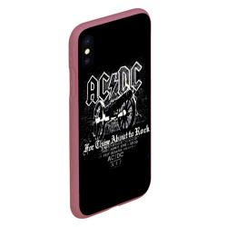 Чехол для iPhone XS Max матовый AC/DC - фото 2