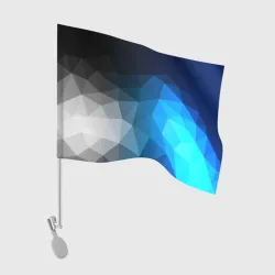 Флаг для автомобиля Gray&Blue collection abstract