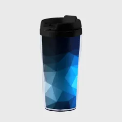 Термокружка-непроливайка Gray&Blue collection abstract