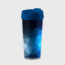 Термокружка-непроливайка Gray&Blue collection abstract