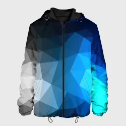 Мужская куртка 3D Gray&Blue collection abstract