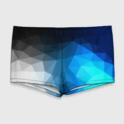 Мужские купальные плавки 3D Gray&Blue collection abstract