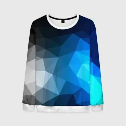 Мужской свитшот 3D Gray&Blue collection abstract