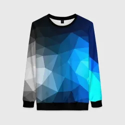Женский свитшот 3D Gray&Blue collection abstract