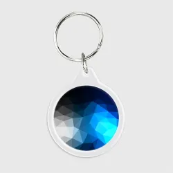 Брелок круглый Gray&Blue collection abstract