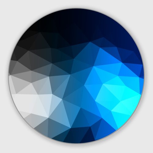 Круглый коврик для мышки Gray&Blue collection abstract