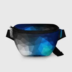 Поясная сумка 3D Gray&Blue collection abstract