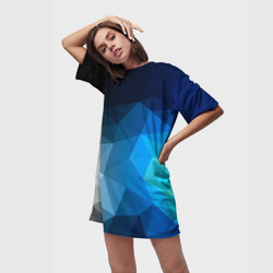 Платье-футболка 3D Gray&Blue collection abstract - фото 2