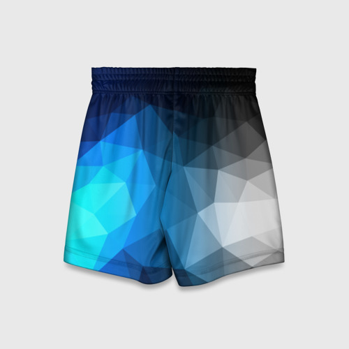 Детские спортивные шорты 3D Gray&Blue collection abstract, цвет 3D печать - фото 2