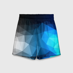 Детские спортивные шорты 3D Gray&Blue collection abstract