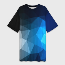 Платье-футболка 3D Gray&Blue collection abstract